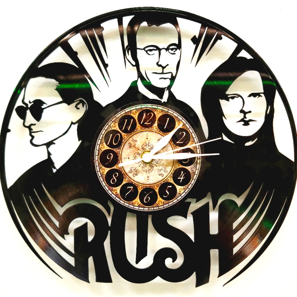 RUSH vinyl record clock